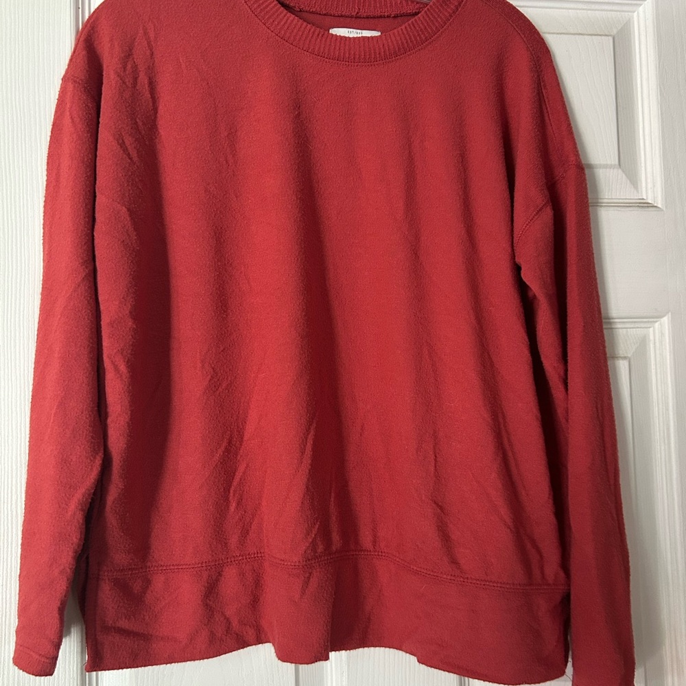 Lucky Brand Vibrant Red Knit Top